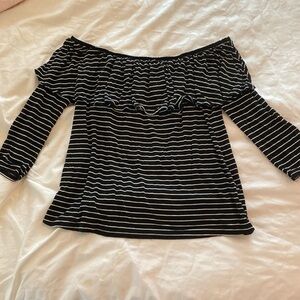 Women’s American Eagle Off the Shoulder, 3/4 Length Sleeve Top